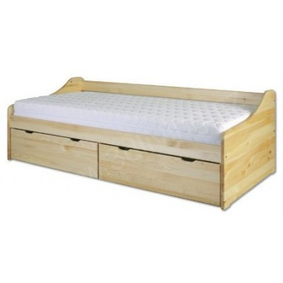 Drewmax Dřevěná postel 90x200 LK130 borovice