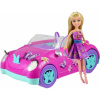 Panenka motýlí stylová Sparkle Girlz set s růžovým autem s motýlky plast