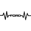 SAMOLEPKA Srdeční tep 027 Ford (50 - 3D karbon černý) NA AUTO, NÁLEPKA, FÓLIE, POLEP, TUNING, VÝROBA, TISK, ALZA