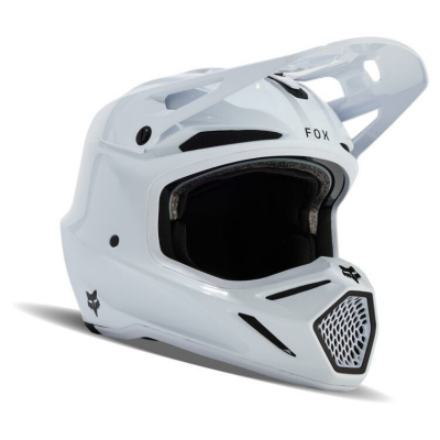 FOX V3 RS Carbon Solid 24 helma - white S (55-56 cm)