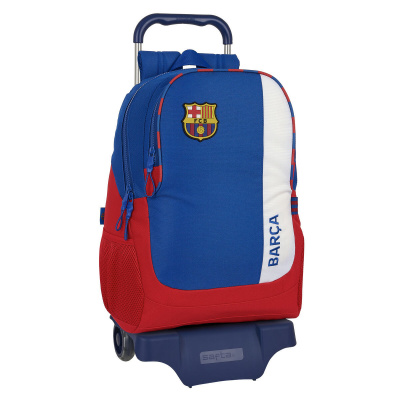 F.C. Barcelona Školní batoh na kolečkách FC Barcelona Modrá Hnědočervená (32 x 44 x 16 cm)