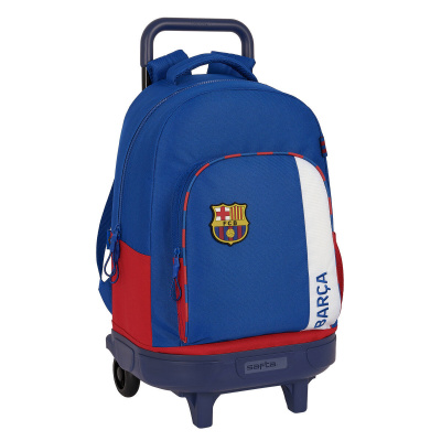 F.C. Barcelona Školní batoh na kolečkách FC Barcelona Modrá Hnědočervená (33 x 45 x 22 cm)