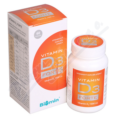Biomin Vitamin D3 Forte 1000 I.U. 60 kapslí