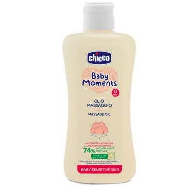 CHICCO Baby Moments Sensitive masážní olej 200 ml