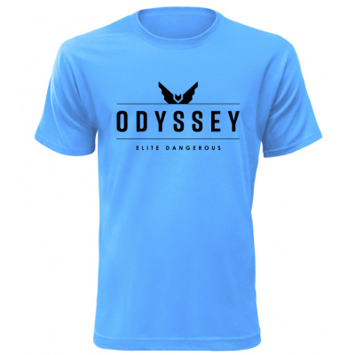 Herní tričko Elite Dangerous Odyssey azurové