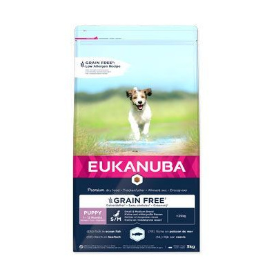 Eukanuba komerční, Iams Eukanuba Dog Puppy&Junior Small&Medium Grain Free 3kg