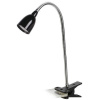 SOLIGHT LED stolní lampička, 2.5W, 3000K, clip, černá barva, WO33-BK