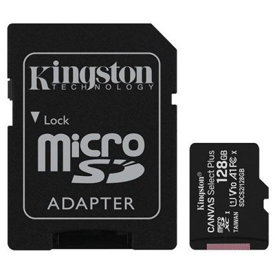 Paměťová karta Kingston Canvas Select Plus MicroSDXC 128GB + SD adaptér (SDCS2/128GB)