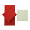 Papírnictví základna červená čtvercová ecru obálka
