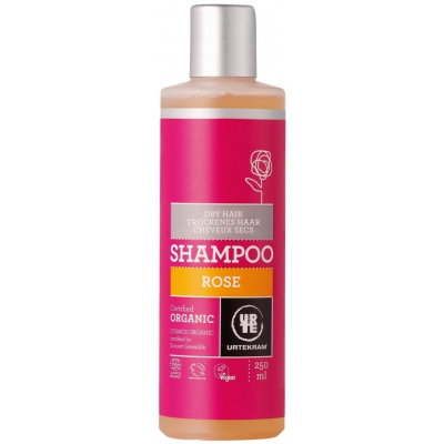 URTEKRAM Šampon růžový BIO pro suché vlasy 250 ml