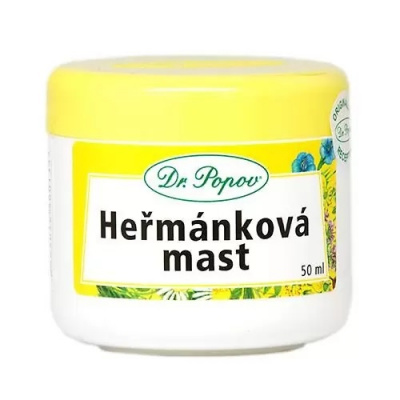 Dr.Popov Heřmánková mast 50 ml (Zklidňuje a regeneruje podrážděnou pokožku, i po nadměrném slunění.)