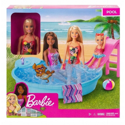 Panenka BARBIE Mattel Bazén pro dívky Zajímavá