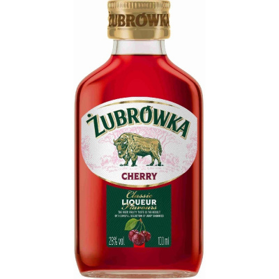 ZUBROWKA CHERRY Vodka 28 % 0,1 l - polská vodka