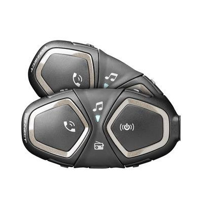 Bluetooth handsfree pro uzavřené a otevřené přilby CellularLine Interphone CONNECT, Twin Pack - INTERPHOCONNECTTP