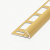 Schodová lišta Havos Oblá 10 mm 2,5m elox zlatý, hliník (Ukončovací lišta oblá, schodový profil oblý )