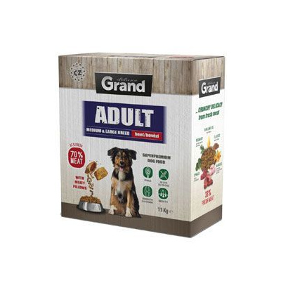 GRAND Dry Adult medium&large breed hovězí 11kg