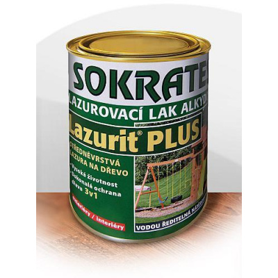 SOKRATES Lazurit PLUS - Lazurovací lak zesíťující, alkydový - tmavý ořech 0,7kg