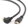 GEMBIRD Kabel HDMI-HDMI M/M 3m, 1.4, M/M stíněný, zlacené kontakty, 90° lomený, černý - CC-HDMI490-10
