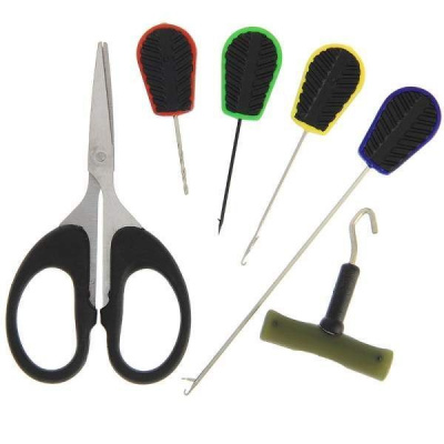 NGT Sada 6ks Baiting Needle & Scissor Set