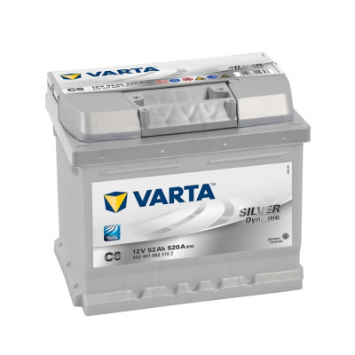 Varta Silver Dynamic 12V 52Ah 520A, 552 401 052, C6 česká distribuce, připravena k použití