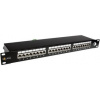 Patch panel Solarix SX24-6-STP-BK STP cat6 24p. 1U