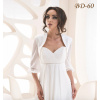 Svatební bolerko s mušelínovými rukávy - bílé: BD-60 Vybraná velikost: 38