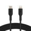 Belkin CAA004bt2MBK oplétaný USB-C - Lightning, 2m, černý