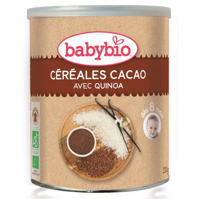 Babybio nemléčná rýžová kaše s kakaem od 8. měsíce, 220g