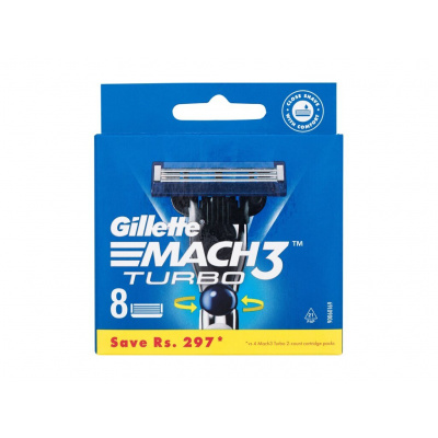 Gillette Mach3 Turbo náhradní hlavice 8 ks