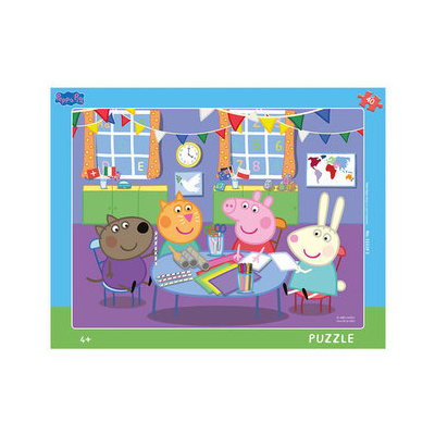 Dino - Peppa Pig ve školce: puzzle deskové 40 dílků