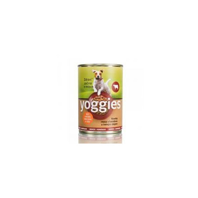 400g Yoggies hovězí konzerva pro psy s karotkou a lněným olejem 400g