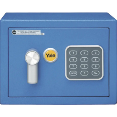 Trezor YALE Safe Mini Blue YSV/170/DB2/B 23x17x17mm, elektronický, modrý
