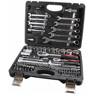 Gola sada 1/2" a 1/4", 6hranné hlavice, 4-32 mm, 82 ks TOOL SET - SIXTOL