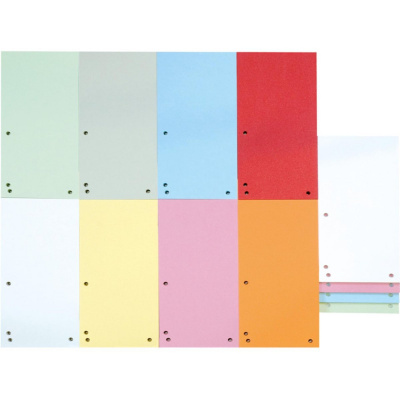 Papírové rozlišovače Donau - 1/3 A4, 235x105 mm, 100 ks, mix barev - mix variant či barev