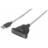 MANHATTAN Kabel / převodník USB - paralelní port 1,8m (USB AM / DB25F, IEEE1284) - 336581