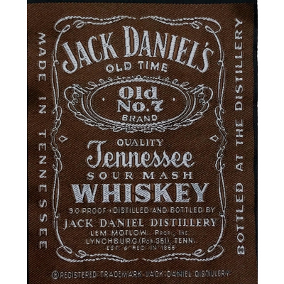 Nášivka JACK DANIEL´S Tennessee whiskey hnědá10 x 12 cm