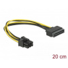 Delock 82924 cable Power SATA 15 pin > 6 pin PCI Express, 0,21m