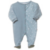 Overal kojenecký na spaní "Hvězdičky" MKcool MK2103 mentolový 56 (Overal dlouhý rukáv/nohavice)