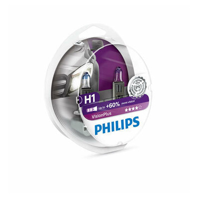 SET 2x Ampoule pour voiture Philips VISION PLUS 12258VPS2 H1 P14