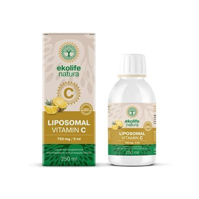 EKOLIFE NATURA Liposomal Vitamin C 750mg 250ml ananas (Lipozomální vitamín C)