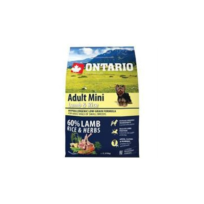 ONTARIO Adult Mini Lamb & Rice 0,75 kg