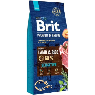Brit Premium by Nature Sensitive Lamb 15kg granule pro psy (PET100354-46)
