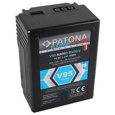 PATONA baterie V-mount pro digitální kameru Sony V95 6400mAh Li-Ion 14,8V 95Wh Platinum PT1299