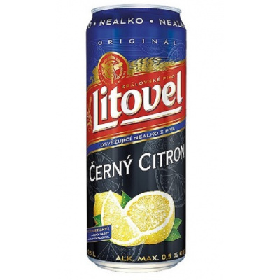 Litovel Černý Citron NEALKO plech 0,5l