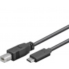 398646 - PremiumCord Kabel USB 3.1 konektor C/male - USB 2.0 konektor B/male, 1m - ku31cd1bk
