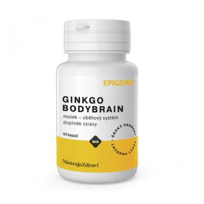 Ginkgo BodyBrain Epigemic® 60 kapslí (Dopřejte lepší prokrvení všem částem svého těla! Extrakt z jinanu dvoulaločného (Ginkgo biloba) podpoří mikrocirkulaci oběhového systému. Navíc prospěje i fungová
