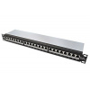 TRENDnet Patchpanel 19" kat. 6a STP, 24 portů, černý, (TC-P24C6AS) - 21.22.1375