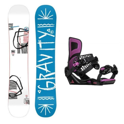 Gravity Mist 23/24 dámský snowboard + Gravity Rise black/purple vázání - 155 cm + M (EU 38,5-41,5)