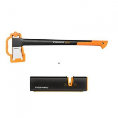 Fiskars Sekera Fiskars štípací X25 - XL 122483 + ostřič Xsharp - SET Fiskars 122483 a 120740