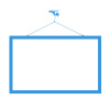 FUGU Bílá nalepovací tabule vrtulník Barva: bílá 010, Druhá barva: modrá 053, Rozměr: Celý motiv 108x76, z toho samotná tabule 100x68 cm